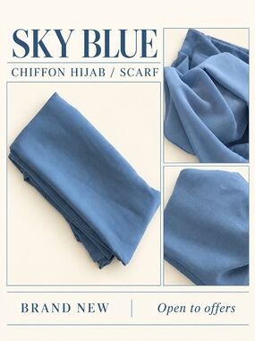 Sky Blue Chiffon Hijab